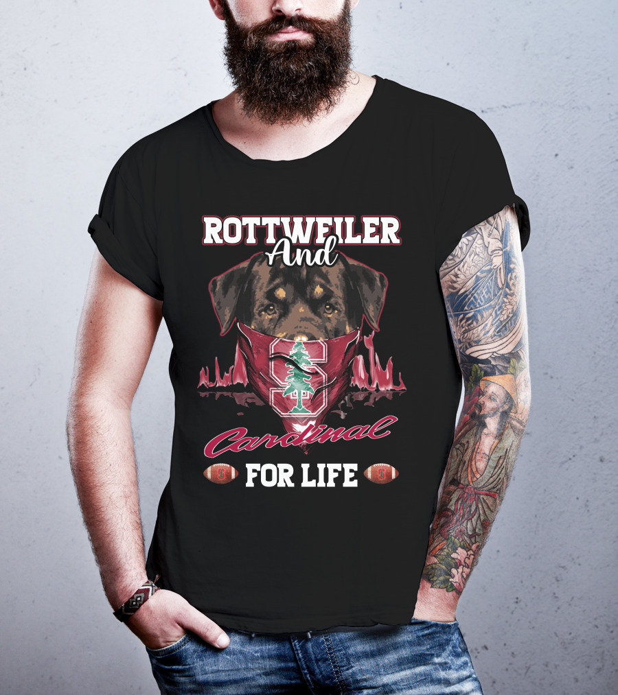 Rottweiler And Cardinal For Life Stanford T-Shirt
