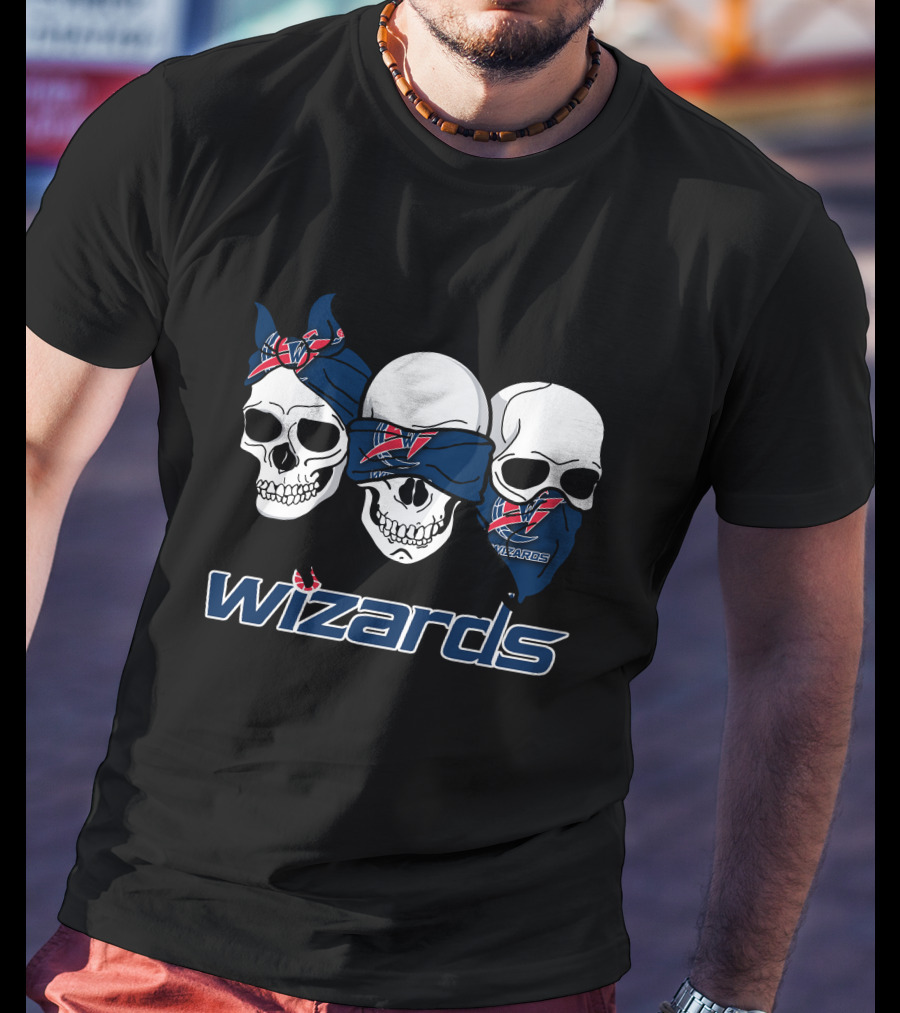 Washington Wizards Three Bandana Skulls T-Shirt