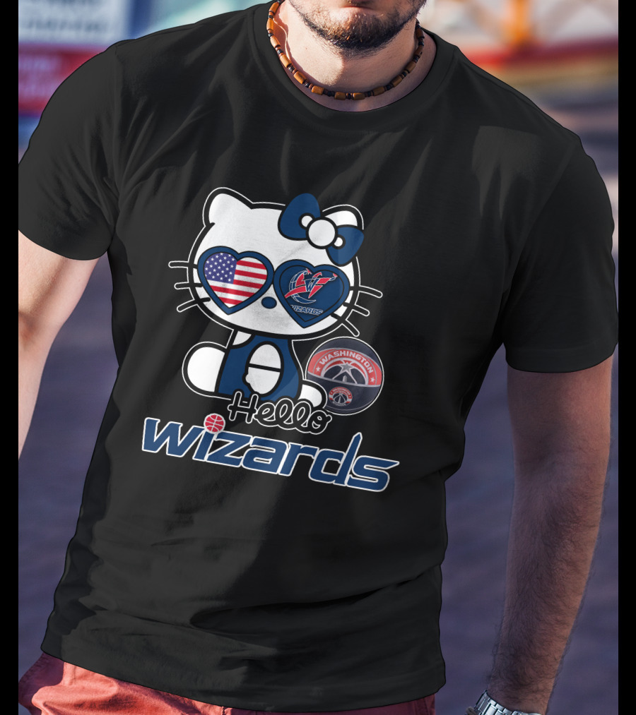 Hello Kitty Washington Wizards USA Fan T-Shirt