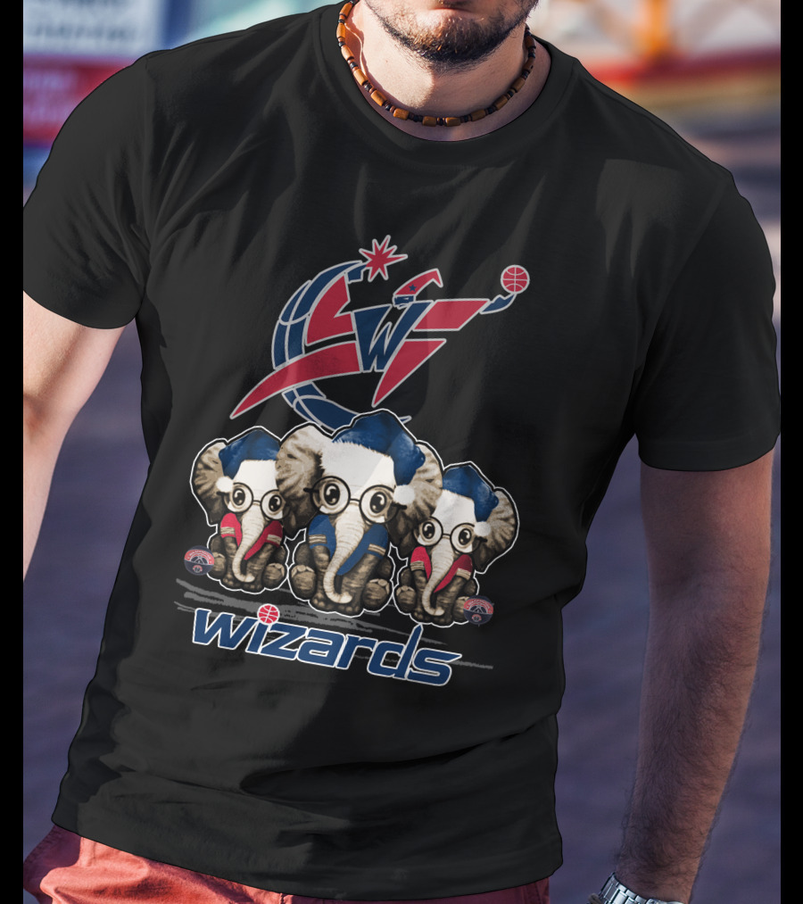 Washington Wizards Christmas Elephants T-Shirt
