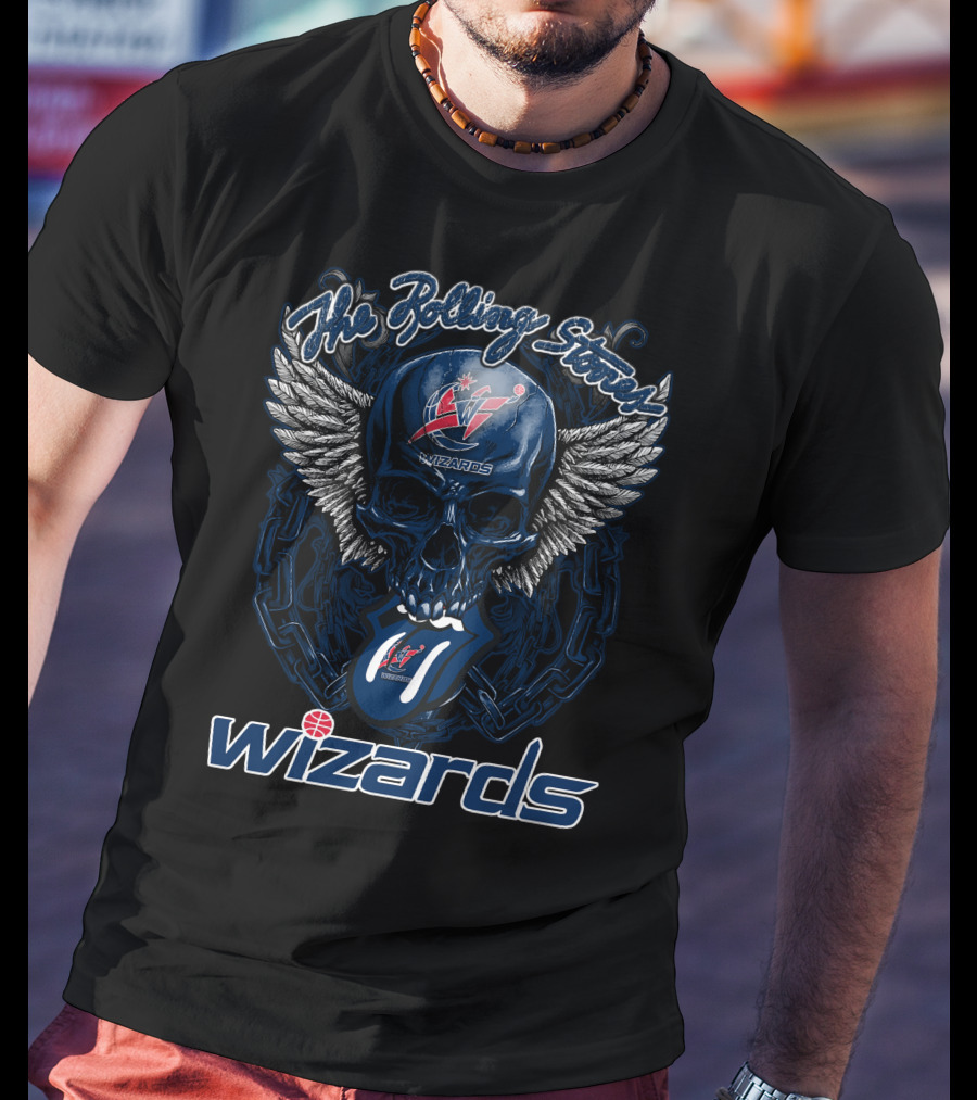 The Rolling Stones Washington Wizards Skull Logo Collaboration T-Shirt