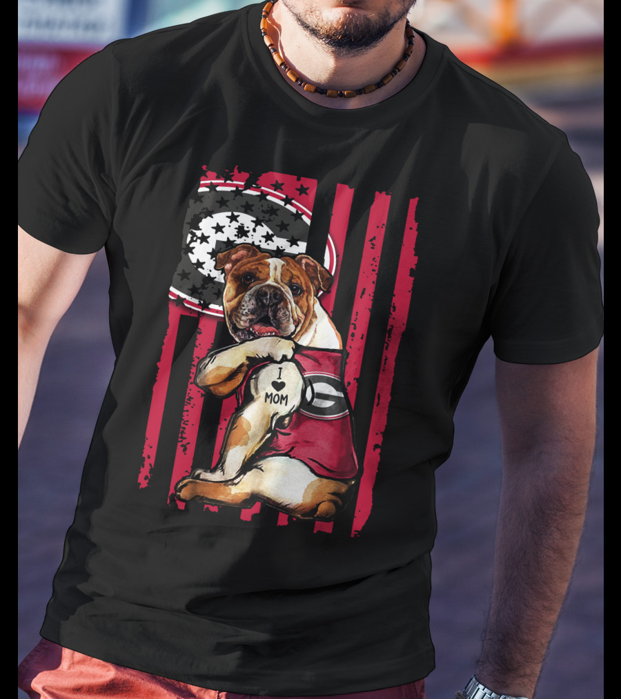I ♥ Mom Georgia Bulldogs Bulldog Football Pride T-Shirt