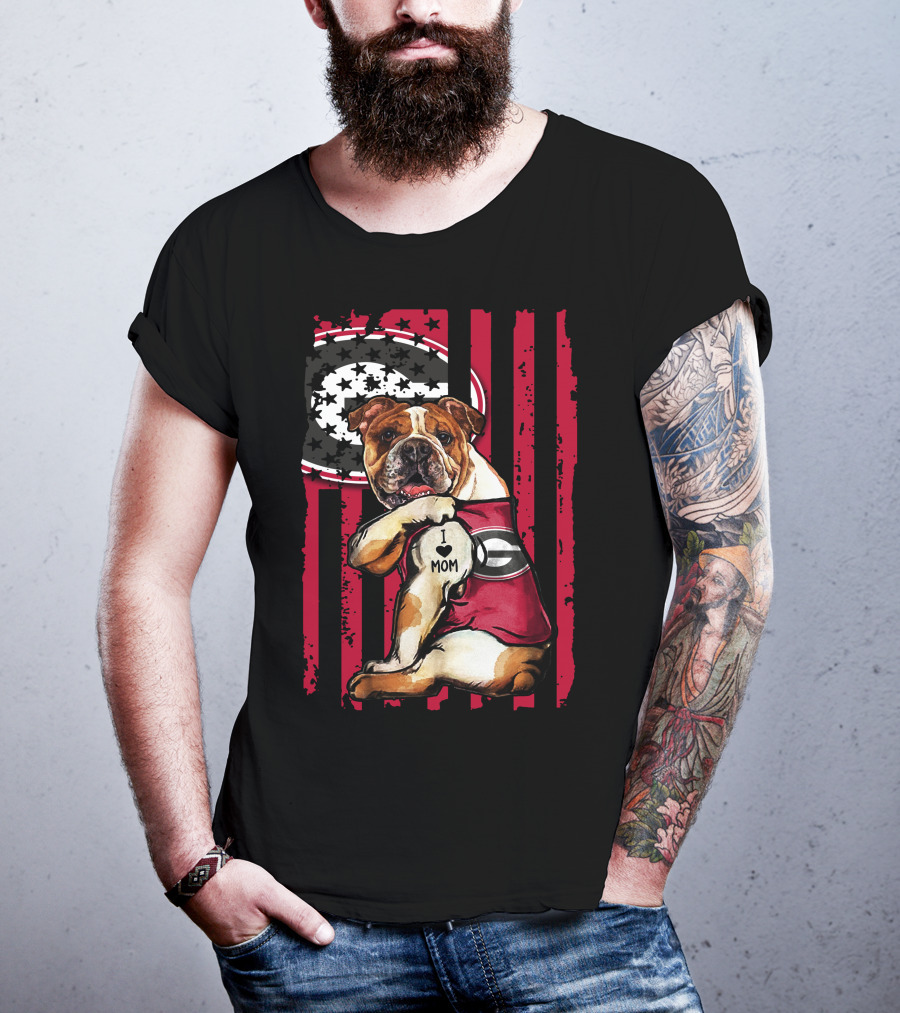 I ♥ Mom Georgia Bulldogs Bulldog Football Pride T-Shirt