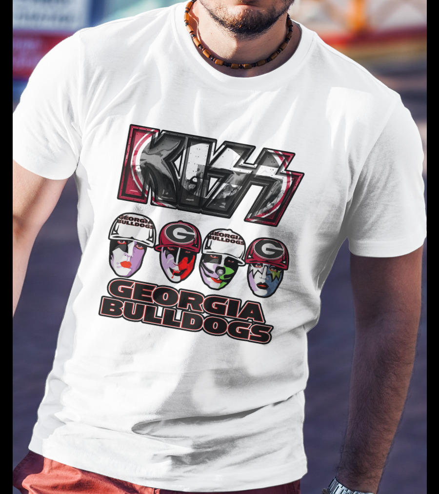 KISS Georgia Bulldogs Mascots Rock Band Makeup T-Shirt