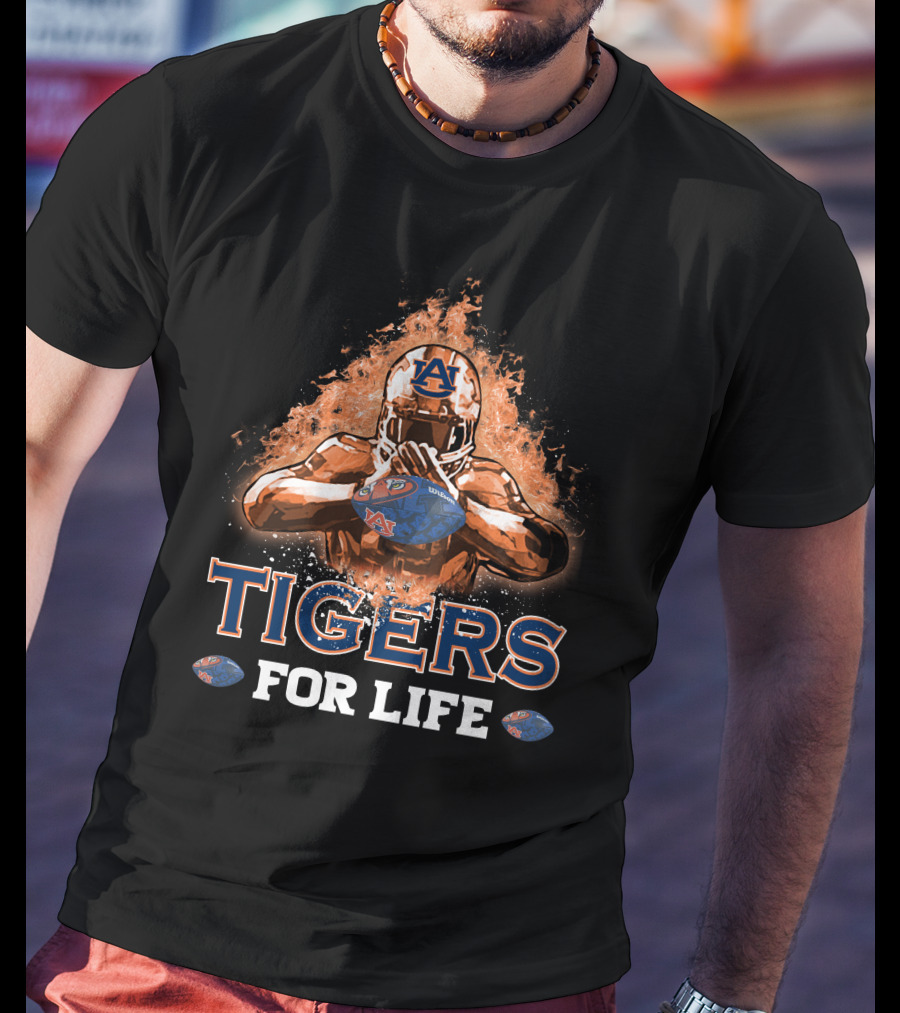 Auburn Tigers Football For Life T-Shirt