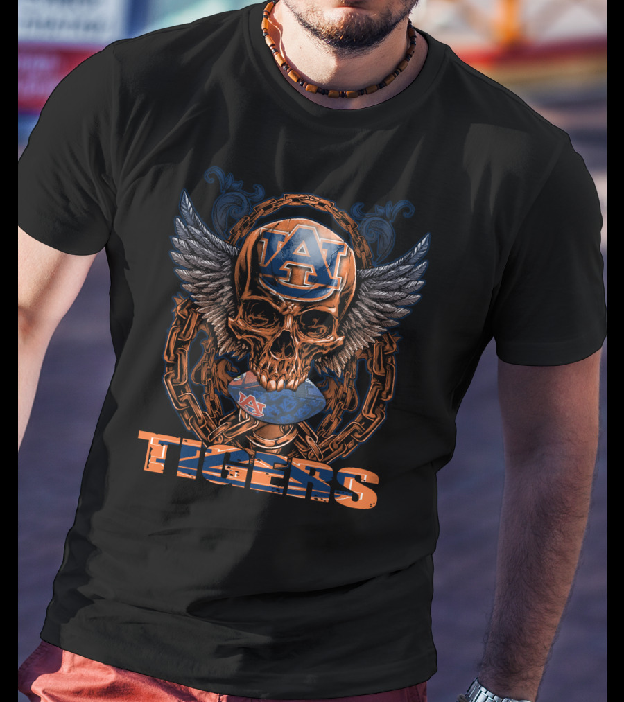 Auburn Tigers Winged Skull AU T-Shirt