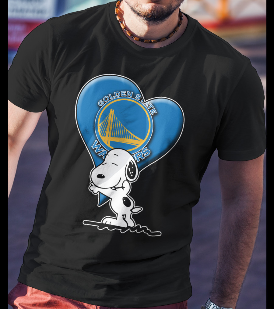 Snoopy Heart Golden State Warriors T-Shirt