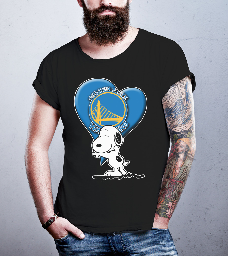 Snoopy Heart Golden State Warriors T-Shirt