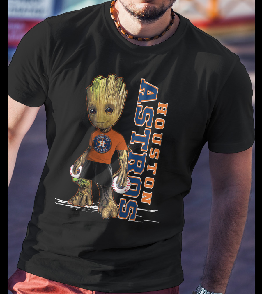 Groot Houston Astros Baseball Team Fan Character T-Shirt