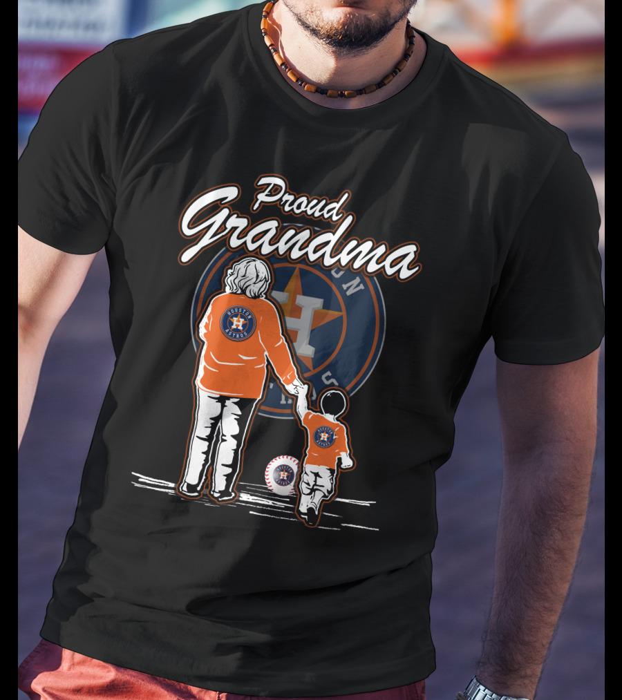 Proud Grandma Houston Astros Family Baseball Fan T-Shirt