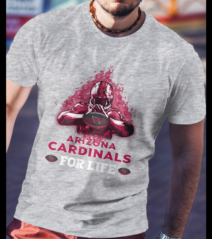 Arizona Cardinals For Life Football Helmet Emblem T-Shirt