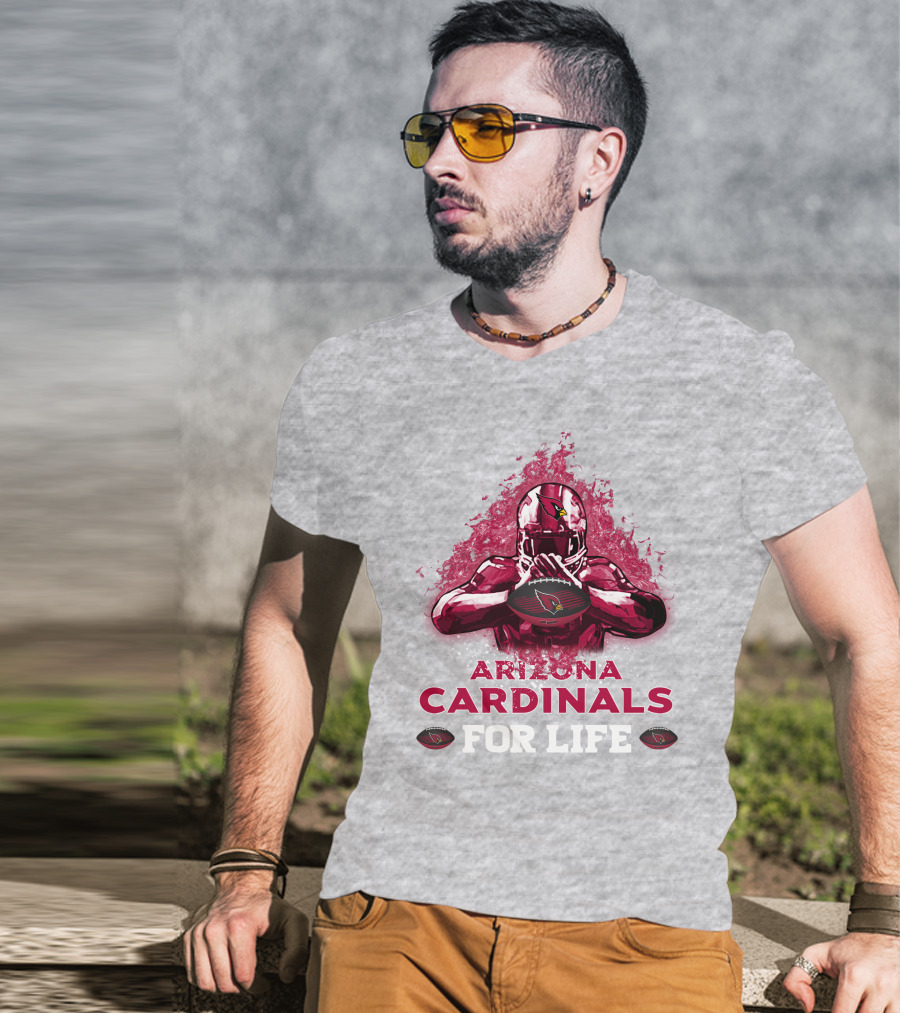 Arizona Cardinals For Life Football Helmet Emblem T-Shirt