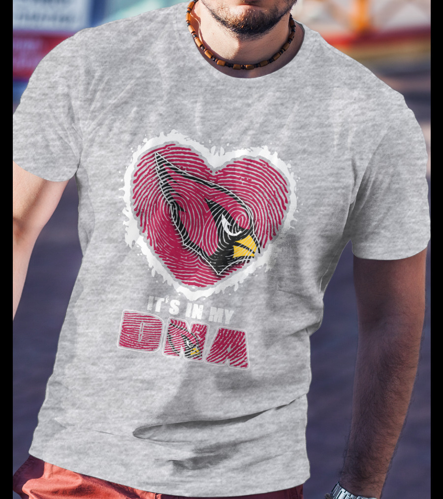 It's In My DNA Arizona Cardinals Heart T-Shirt