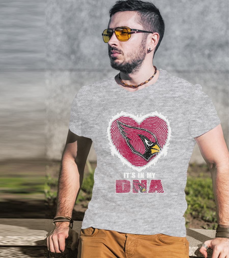 It's In My DNA Arizona Cardinals Heart T-Shirt