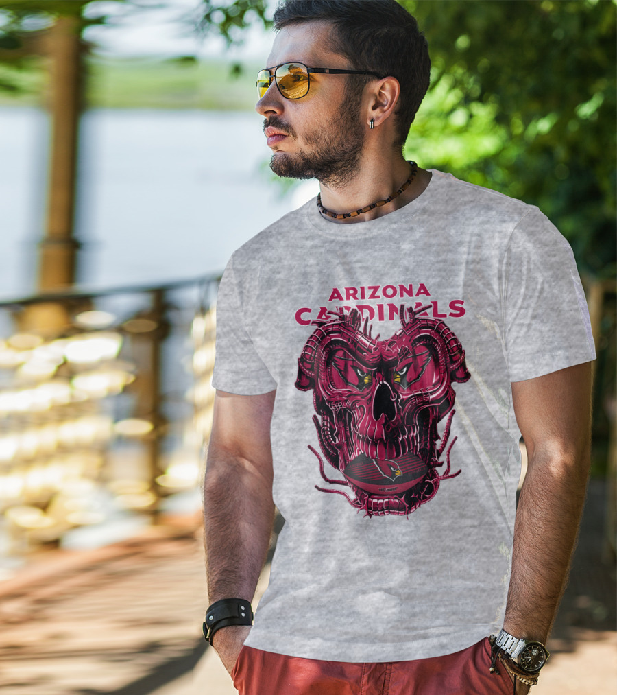Arizona Cardinals Dragonskull Fusion Gridiron T-Shirt