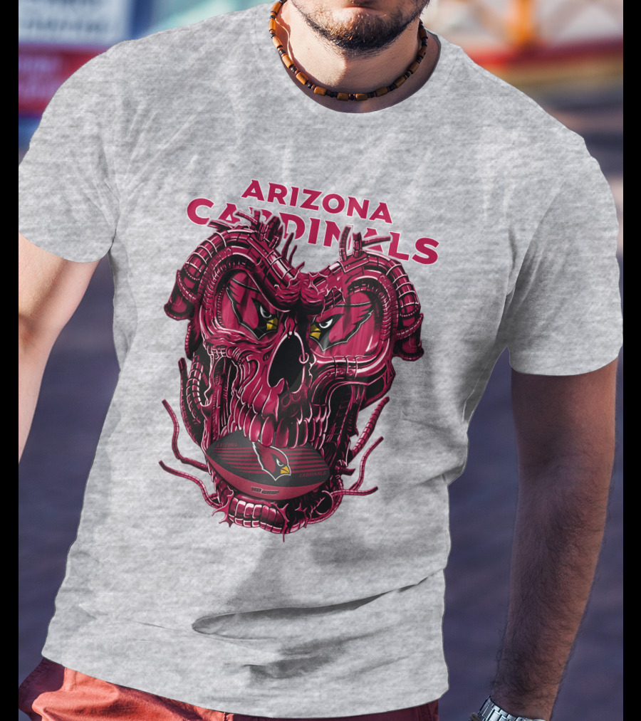 Arizona Cardinals Dragonskull Fusion Gridiron T-Shirt