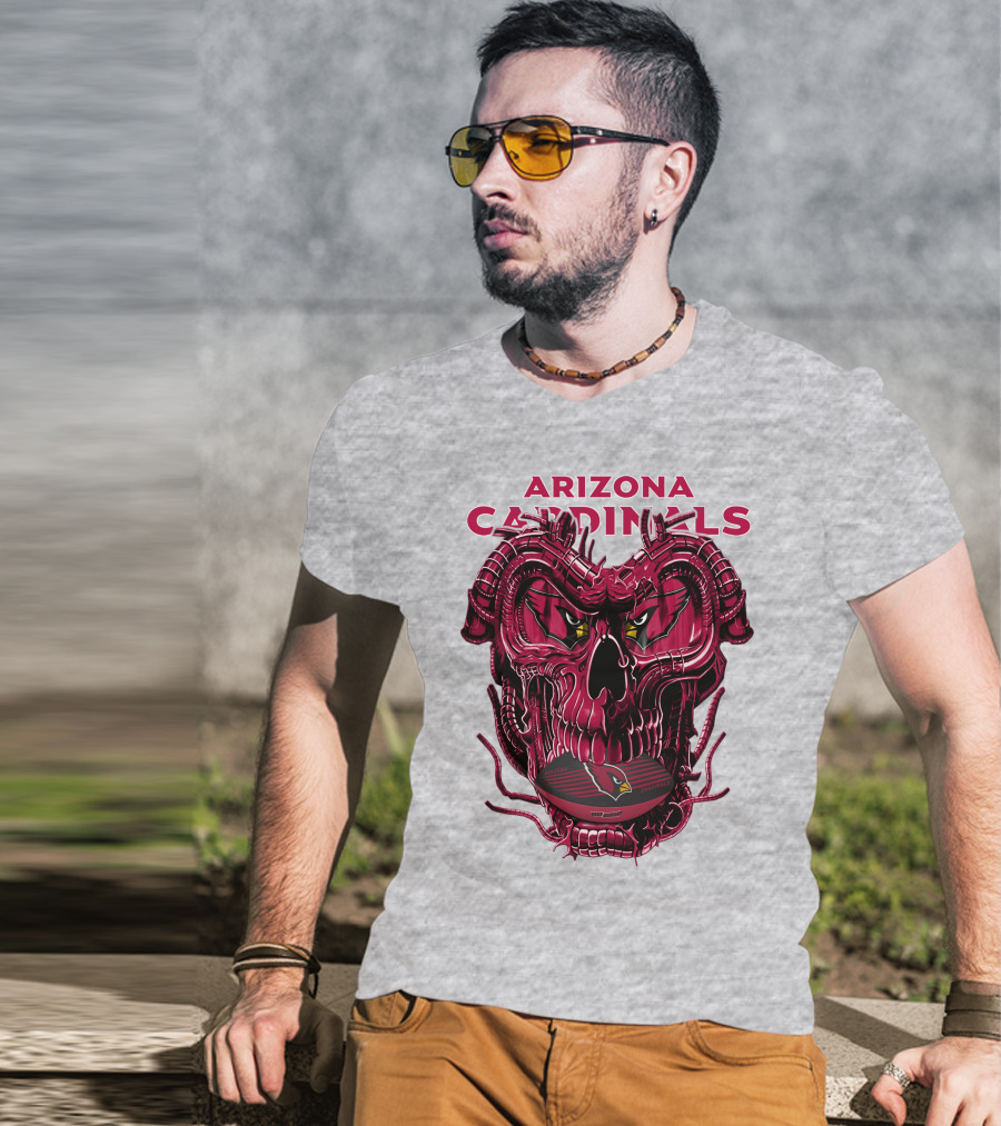 Arizona Cardinals Dragonskull Fusion Gridiron T-Shirt