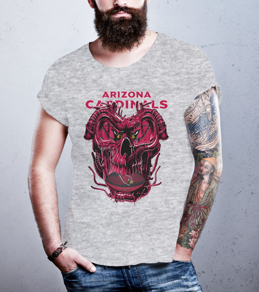 Arizona Cardinals Dragonskull Fusion Gridiron T-Shirt