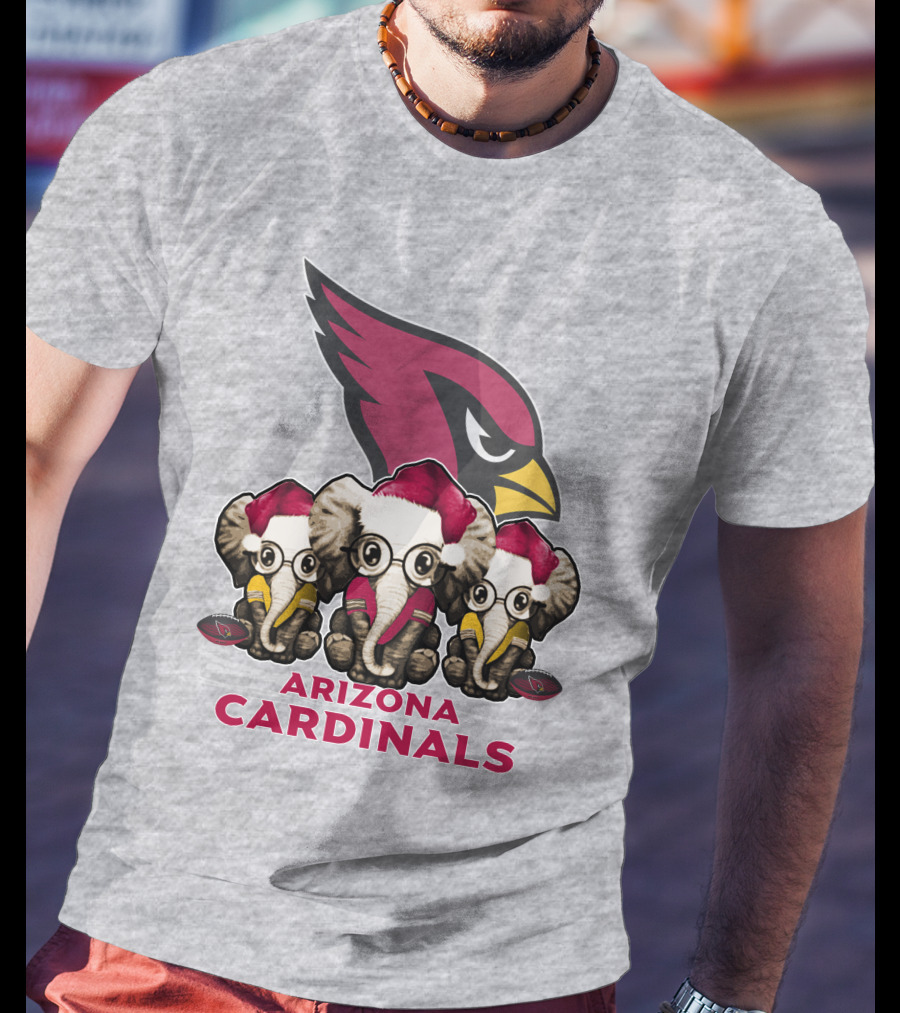 Arizona Cardinals Elephants Xmas T-Shirt