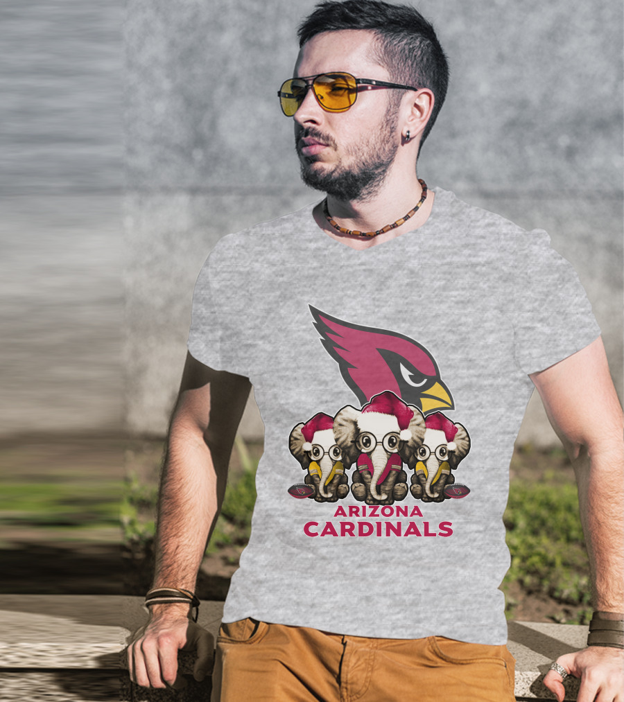 Arizona Cardinals Elephants Xmas T-Shirt