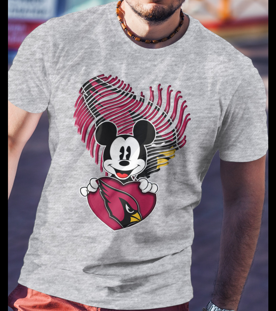 Mick Arizona Cardinals Heart T-Shirt