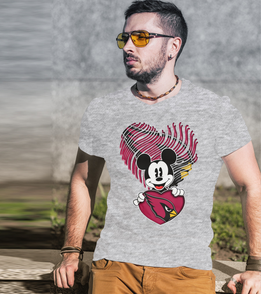 Mick Arizona Cardinals Heart T-Shirt