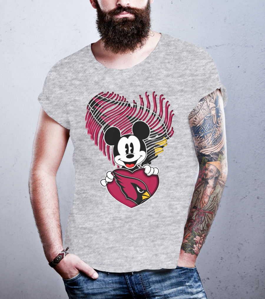 Mick Arizona Cardinals Heart T-Shirt