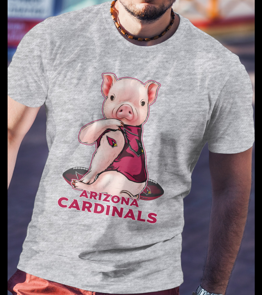 Arizona Cardinals Pig With Football T-Shirt