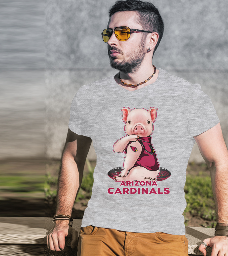 Arizona Cardinals Pig With Football T-Shirt