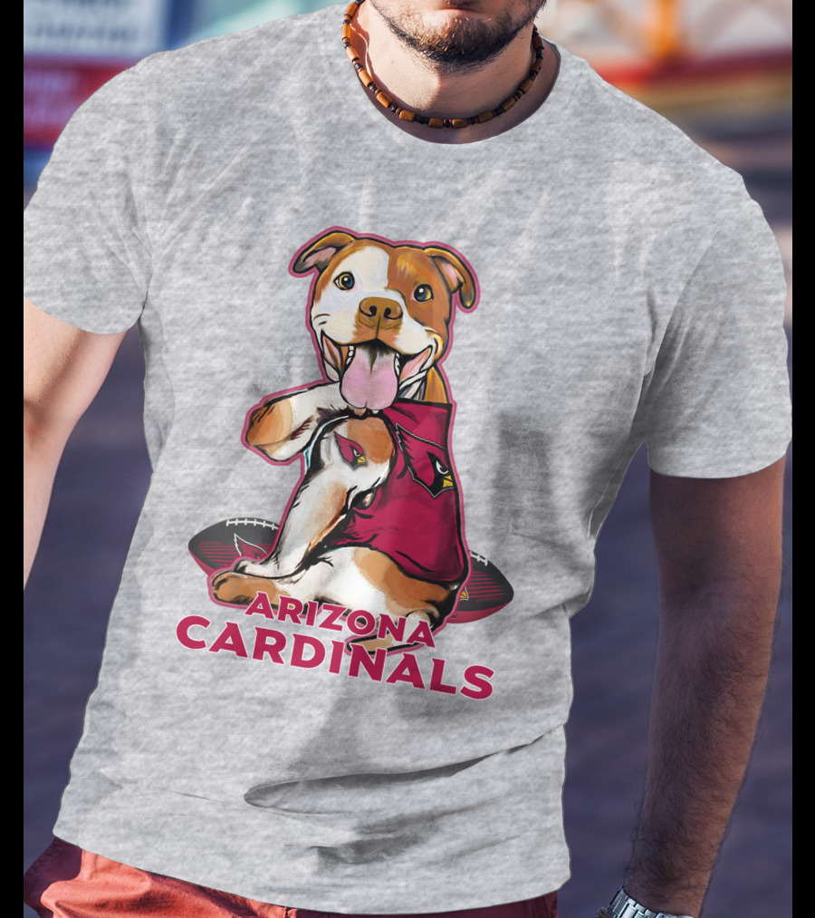 Arizona Cardinals Pitbull Football Fan T-Shirt