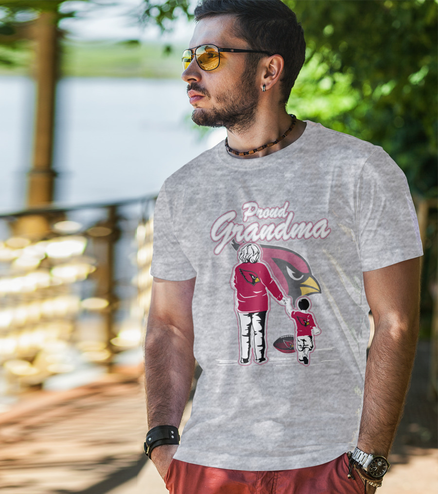 Proud Grandma Arizona Cardinals Family Loyalty Connection T-Shirt