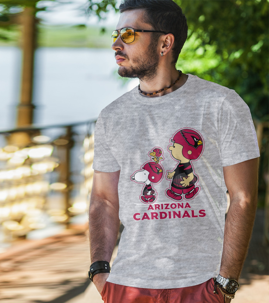 Snpfootball Arizona Cardinals Peanuts Characters Football Helmets T-Shirt