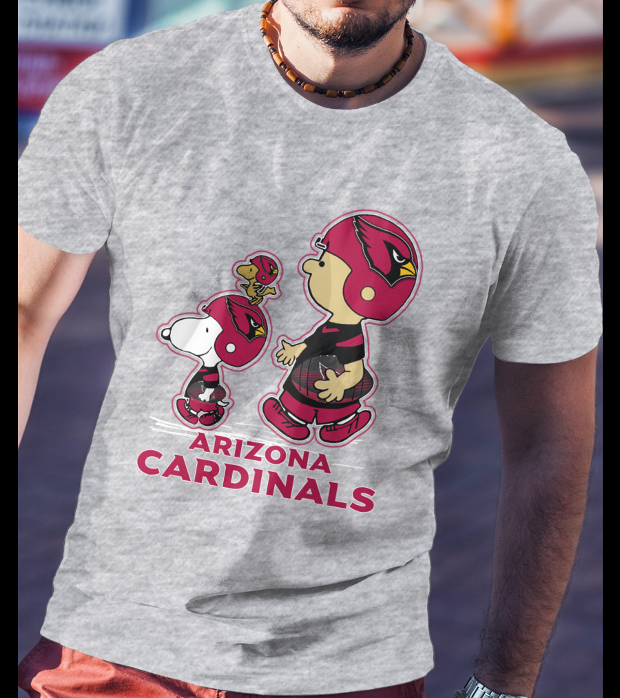 Snpfootball Arizona Cardinals Peanuts Characters Football Helmets T-Shirt
