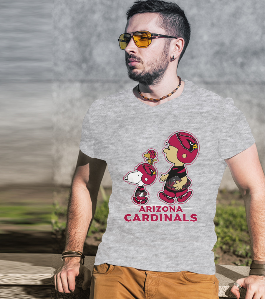 Snpfootball Arizona Cardinals Peanuts Characters Football Helmets T-Shirt