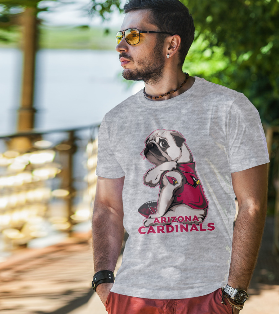 Arizona Cardinals Pug Sports Fan T-Shirt
