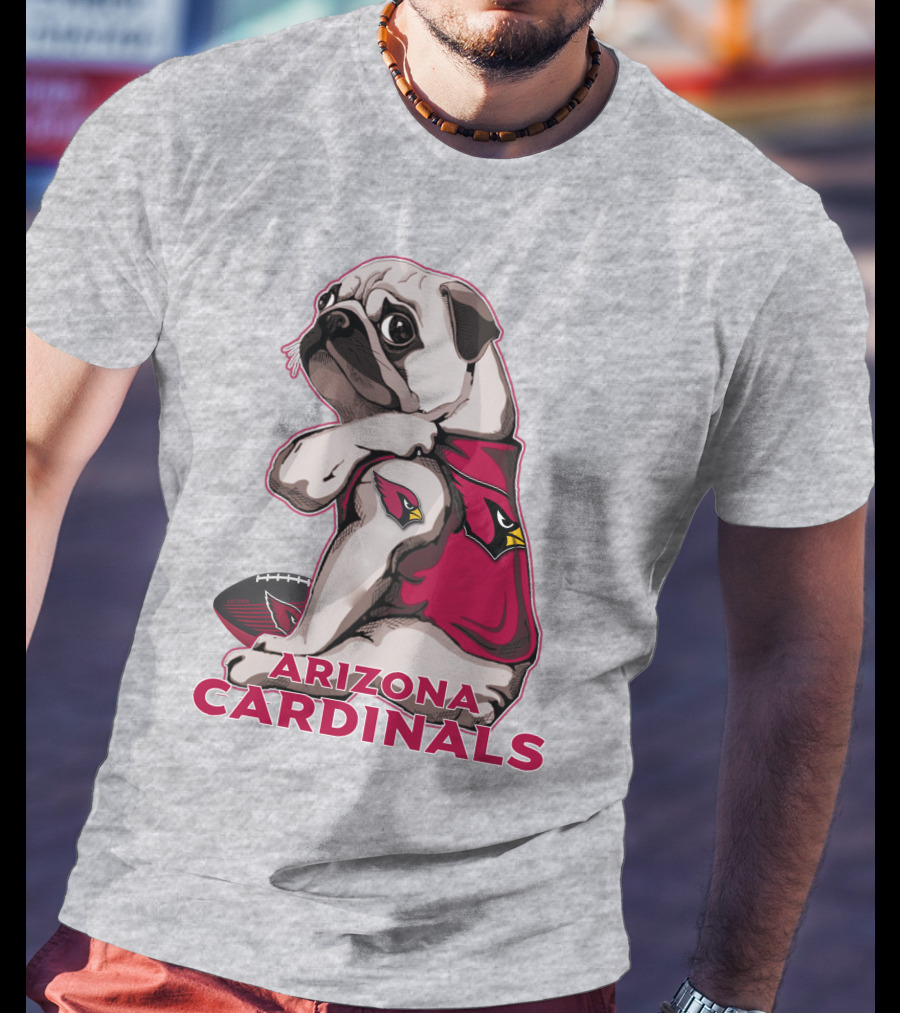 Arizona Cardinals Pug Sports Fan T-Shirt