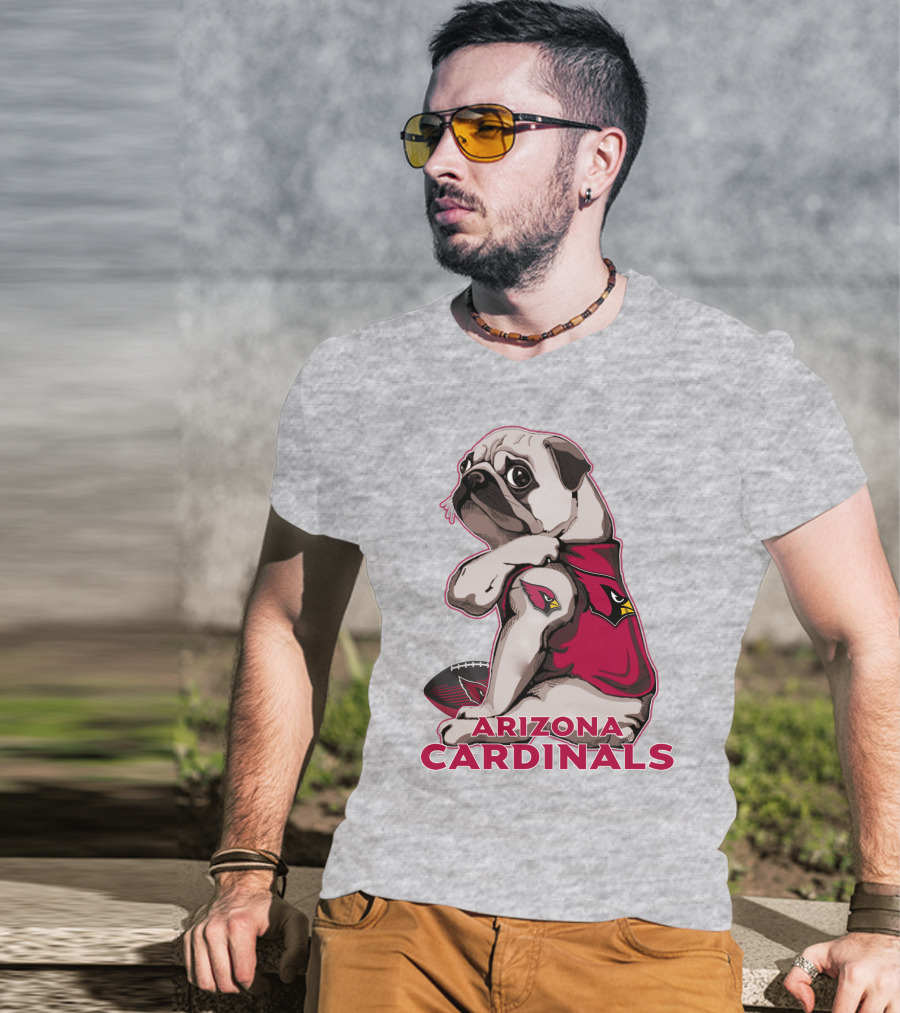 Arizona Cardinals Pug Sports Fan T-Shirt