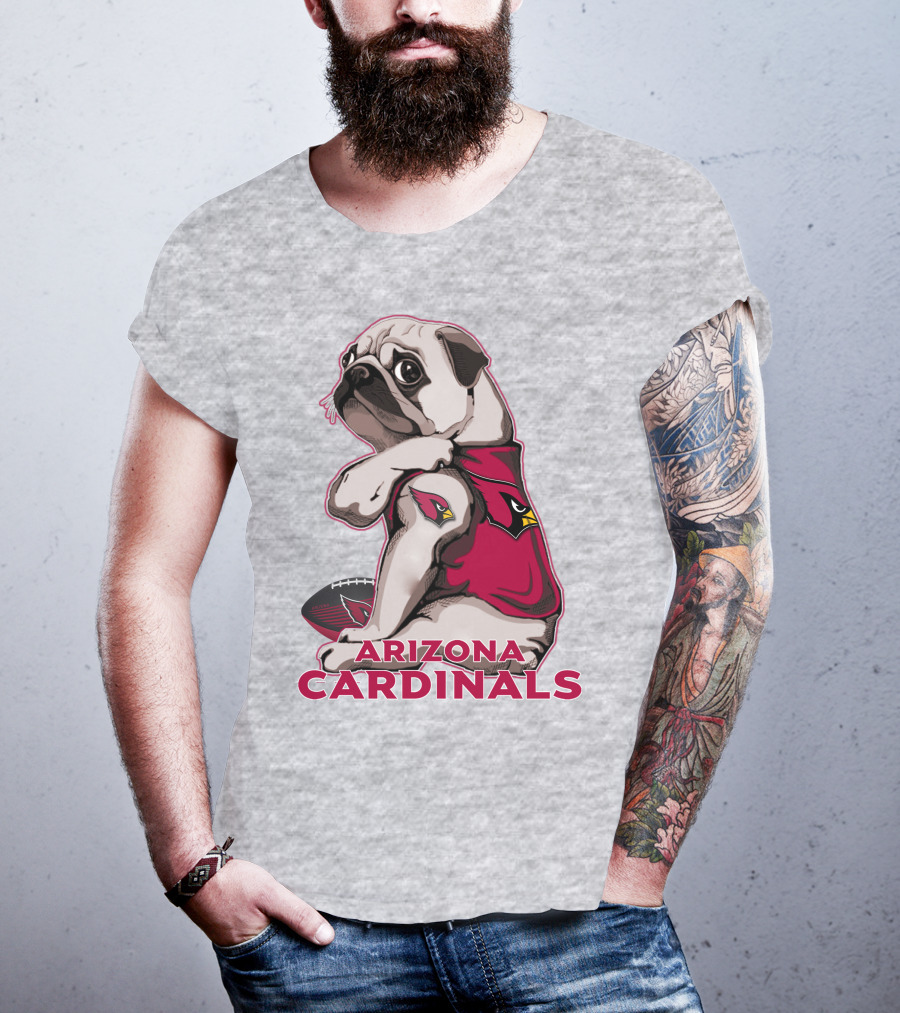 Arizona Cardinals Pug Sports Fan T-Shirt