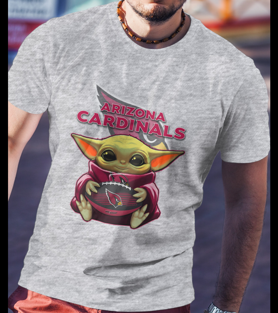 Arizona Cardinals Baby Yoda Football T-Shirt
