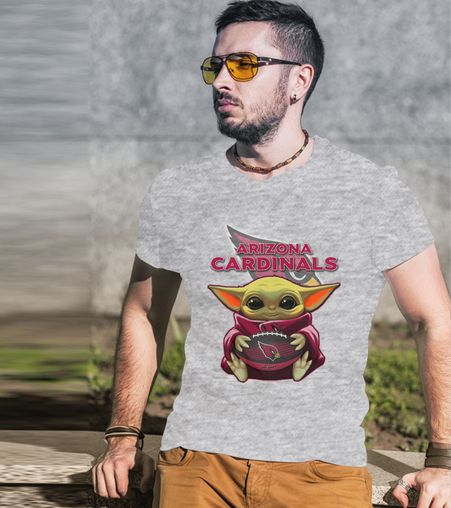 Arizona Cardinals Baby Yoda Football T-Shirt