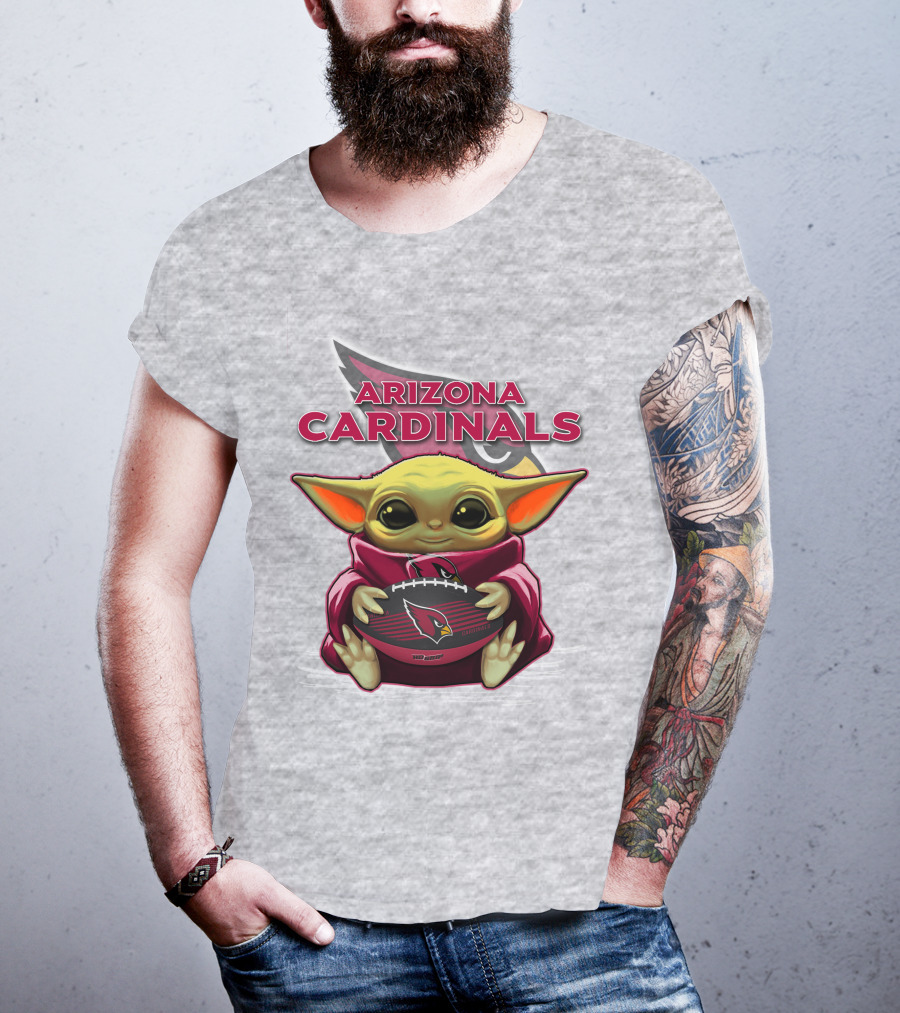 Arizona Cardinals Baby Yoda Football T-Shirt