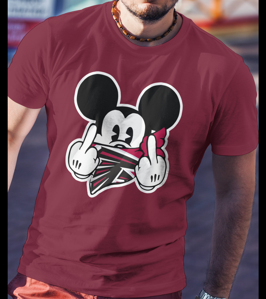 Atlanta Falcons Mickey Mouse Bandana Gesture T-Shirt