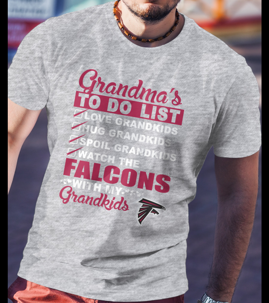 Grandma's To Do List Love Hug Spoil Watch The Falcons With My Grandkids T-Shirt