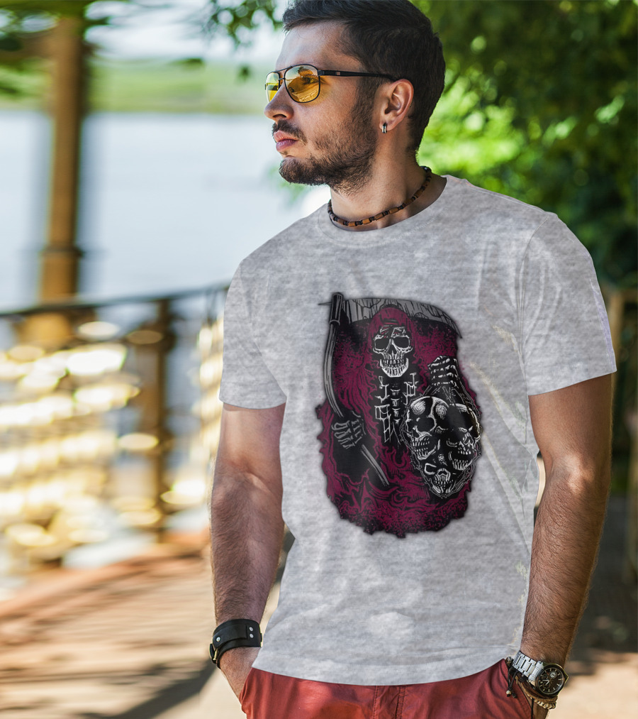 Atlanta Falcons 03 Grim Reaper Skull T-Shirt