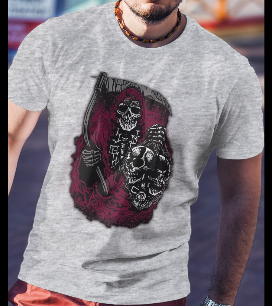Atlanta Falcons 03 Grim Reaper Skull T-Shirt