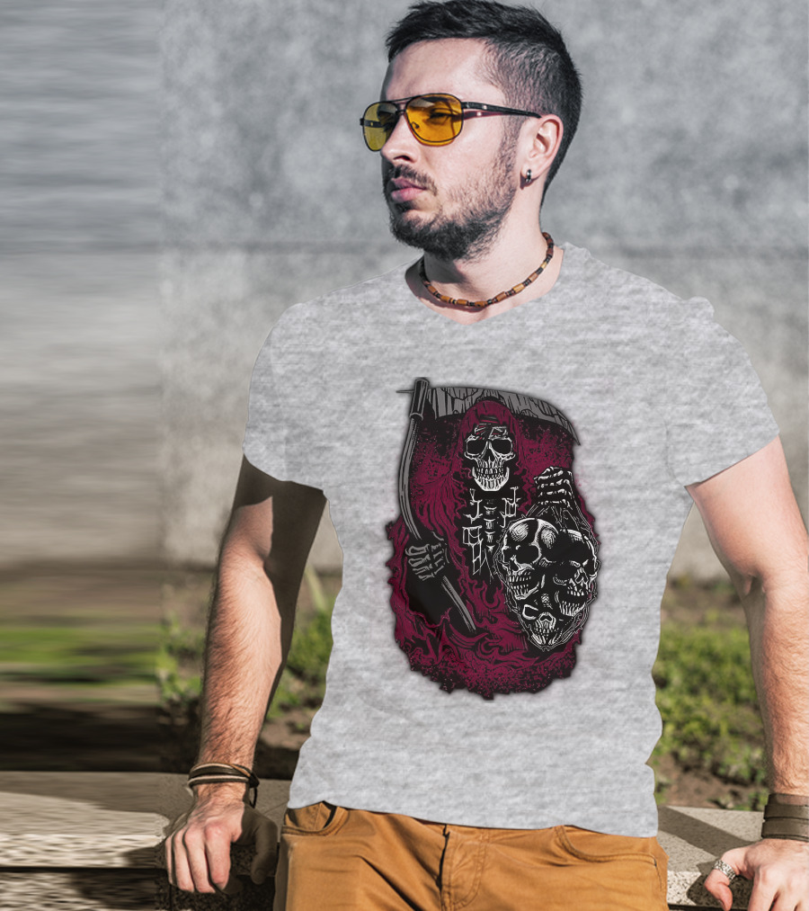 Atlanta Falcons 03 Grim Reaper Skull T-Shirt