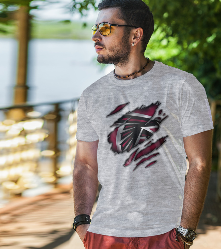 Atlanta Falcons Logo Claw Marks T-Shirt