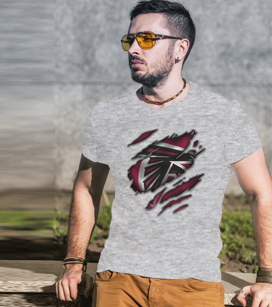 Atlanta Falcons Logo Claw Marks T-Shirt