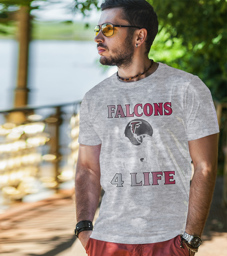 Falcons 4 Life Atlanta Falcons Helmet Team Spirit T-Shirt