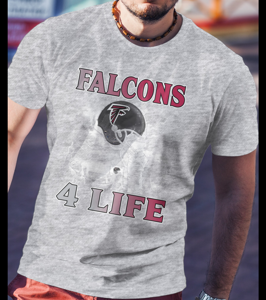 Falcons 4 Life Atlanta Falcons Helmet Team Spirit T-Shirt